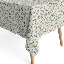 Jacquard Tischdecke beschichtete Baumwolle DG137 Blumenwiese eckig rund oval