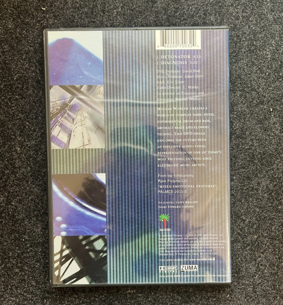 VINTAGE MOCEAN WORKER DVD DETONATOR/DIAGNOSIS 5.1 AUDIO RARE DISC