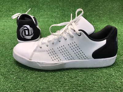 ADIDAS DERRICK D ROSE LAKESHORE WHITE LEATHER MENS 8 M BASKETBALL LO TOPS NEW
