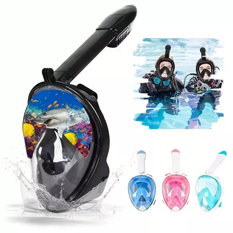 Full Face Snorkel Mask Diving Scuba Goggles Swimming Kids Adults Anti-Fog Swim - Image 3 of 4