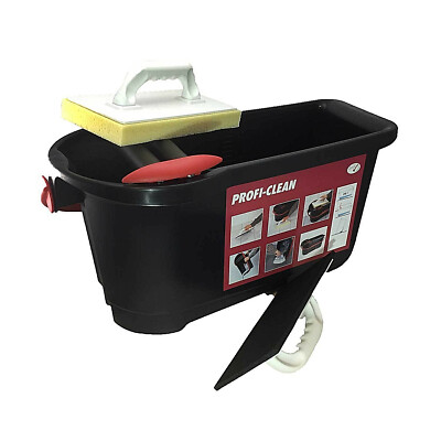 Profi-Clean Waschset 24 Liter Doppelrolle Metallachse Waschbrett Fugbrett
