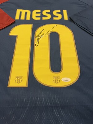 Lionel Messi Signed 2008/2009 Nike Barcelona Retro Home Jersey