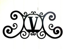 Iron Metal Letter V Personalized Initial Name Wall Art Decoration Minor Defect