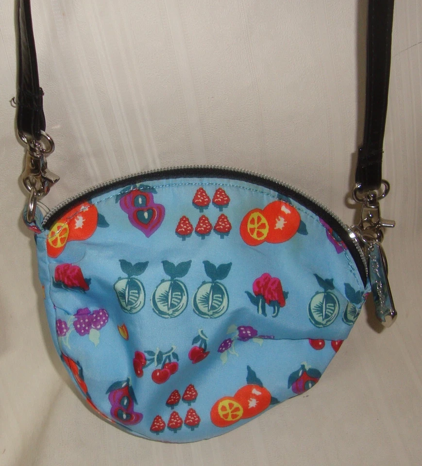 Bolso Bandolera Pequeño Redondo BETSEY JOHNSON Azul con Frutas Foto 3 de 4