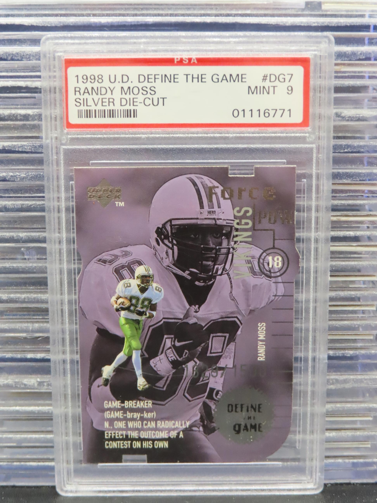 Randy Moss Upper Deck Define the Game #DG7 Define the Gm.-Silver D/C