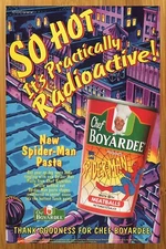 1995 Chef Boyardee Spider-Man Pasta Print Ad/Poster Marvel Hero Food Pop Art 90s