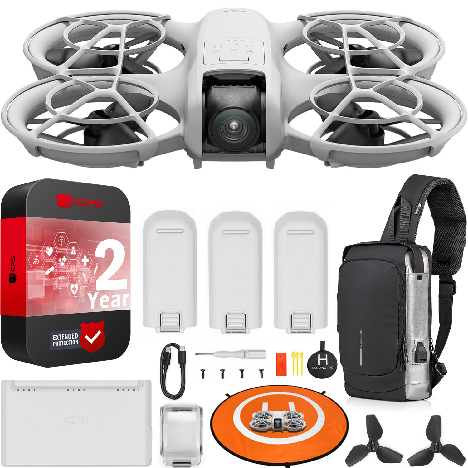 DJI Neo Drone Mini 4K Quadcopter with 3 Battery Combo + Extended Warranty Bundle-image