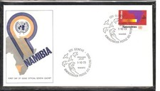 U.N Geneva SC # 34 Namibia FDC . UNPA