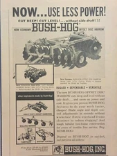 Bush-Hog Selma AL Farm Implement Disc Harrow Bedder Cutter Vintage Print Ad 1963