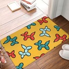 The Balloon Dog Bedroom Mat Balloon Animal Dogs Pattern In Yellow Doormat Kitche