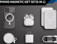 6in1 iPhone 15 Pro MAX acssry GiftSet Case,BatteryPack,WirelessCharger,headsets