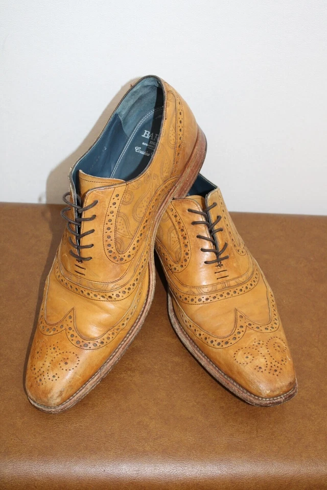 Barker England, Cedar Calf Paisley Brogue Shoe - Image 4 of 4