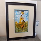 Artist Paul Nzalamba Batik Framed Signed Art Print Titled "At Play"