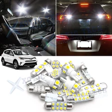 White LED Light Kit Interior License Reverse Package for Toyota RAV4 2006-2015