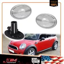 For MINI Cooper R55 R56 R57 R58 R59 Clear Lens Front Side Marker Fender Lights