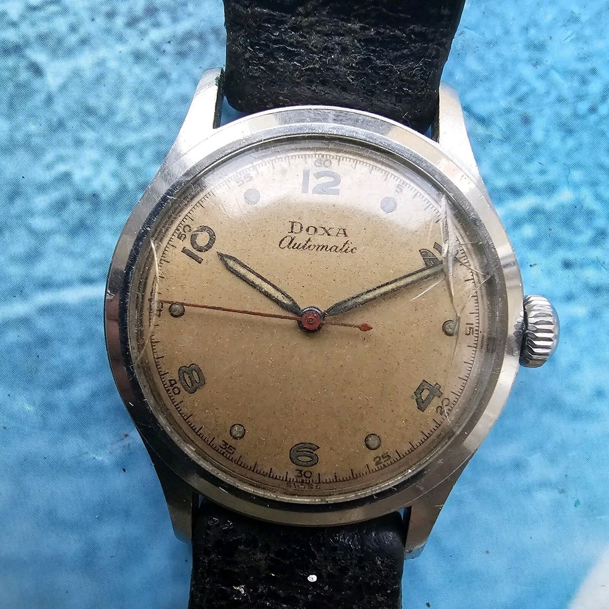 Vintage Doxa Military Style Automatic Bumper Men's Wristwatch