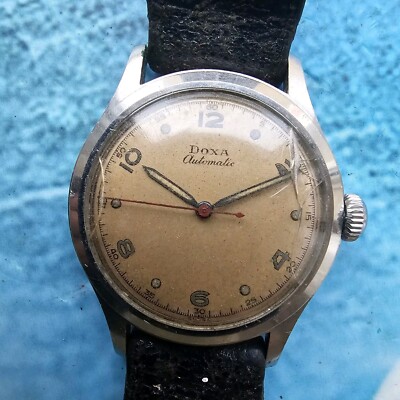 Vintage Doxa Military Style Automatic Bumper Men's Wristwatch
