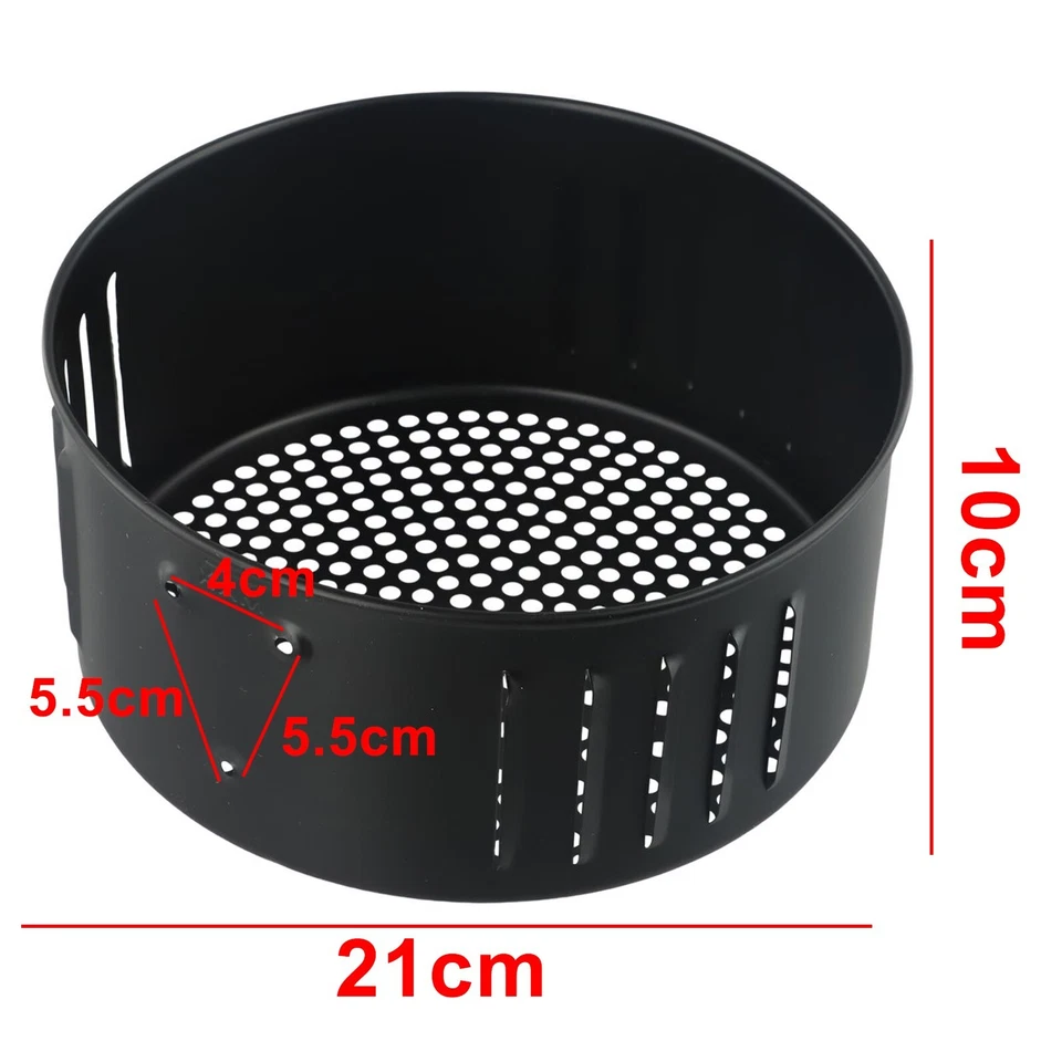 Cesta para freidora de aire herramienta freidora de aire hierro fundido segura cocina freidora de aire cesta Foto 3 de 4