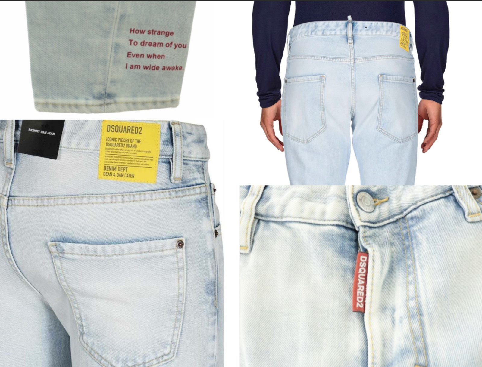 Dsquared2 Jeans Sexy Twist S71lb0752 Pants Denim Iconic Trousers Bnwt 46