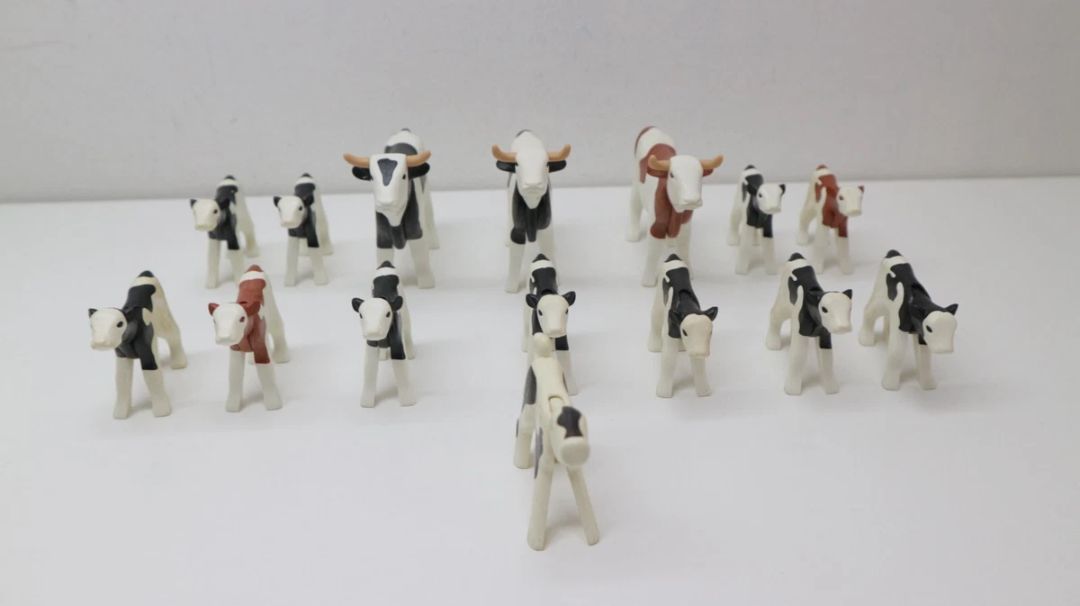playmobil cows x15 K he vacas western farm use 3077 4494 5425 5119 medieval