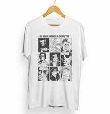 Retro Lou Reed Smokes A Cigarette Shirt Classic White Unisex S-5XL CC3772