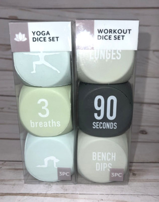 Yoga Workout Foam Dice Set 6 Pieces 2.25'' Cubes Create Unique Routines
