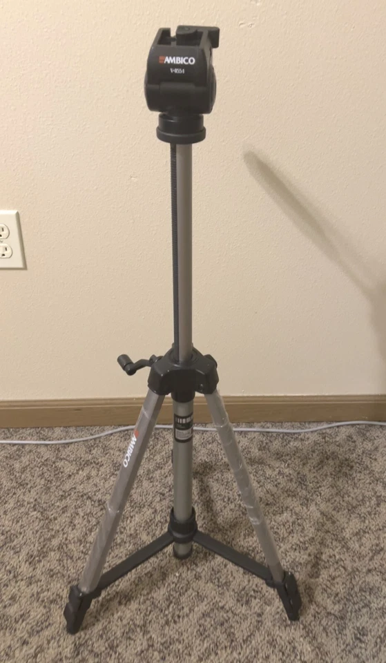 Vintage 57" Ambico V-0554 Video Tripod for 8mm and VHS-C camcorders - Image 2 of 4