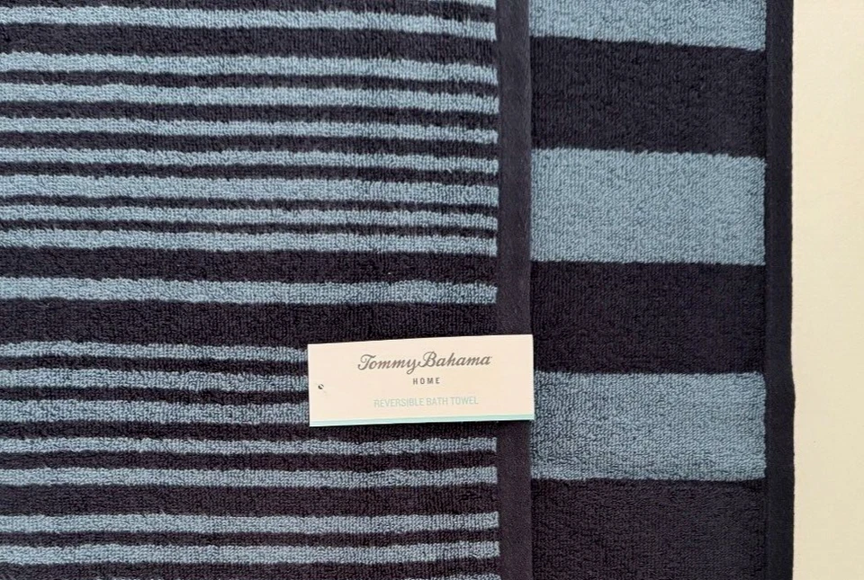 NWT Tommy Bahama Set 8 - Towels 2 Bath 2 Hand 4 Washcloth Soft Cotton Blue - Image 2 of 4