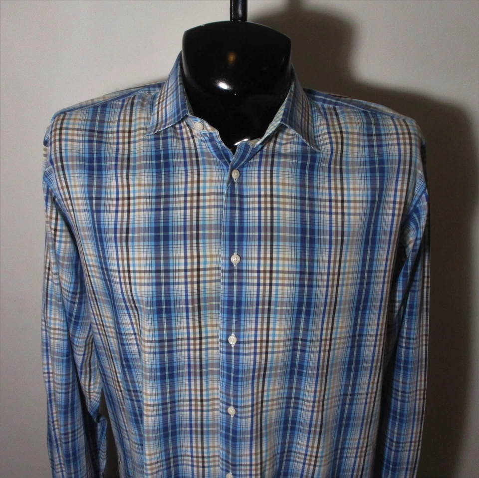 Camisa de Vestir Ben Sherman Azul Turquesa Talla XL, 17/34-35 Foto 2 de 4