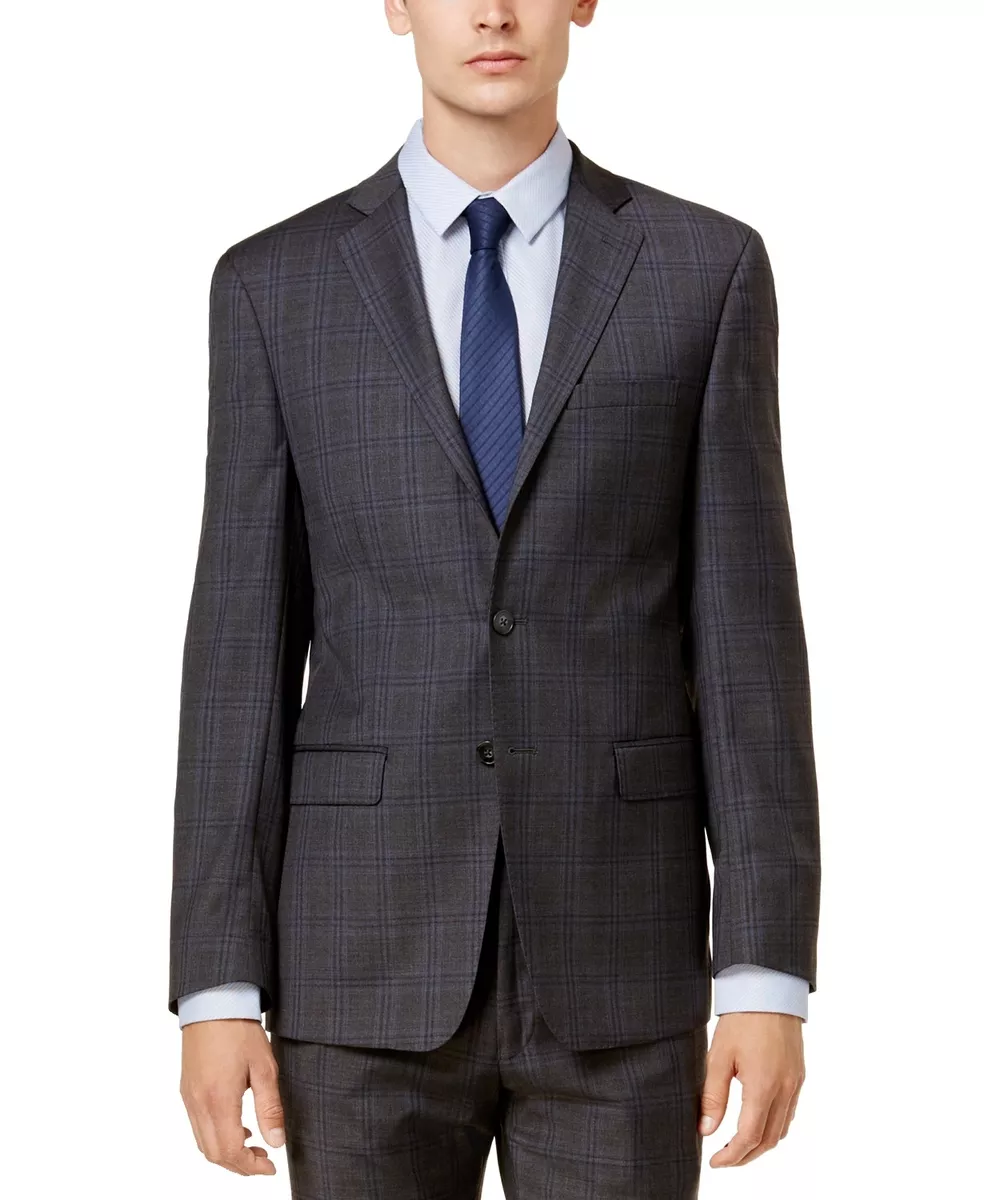 Mens slim deals fit plaid suits