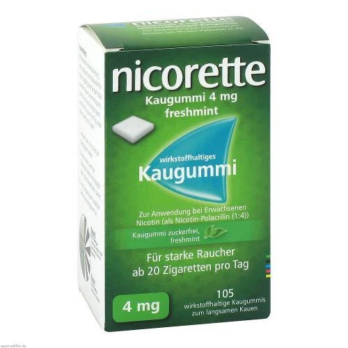 EURIMPHARM ARZNEIMITTEL GMBH NICORETTE 4 mg freshmint Kaugummi 105 St PZN 14417086