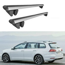 Roof Racks Crossbars Aluminum Gray for VW Golf SportWagen 2010-2019 Load 165 LB