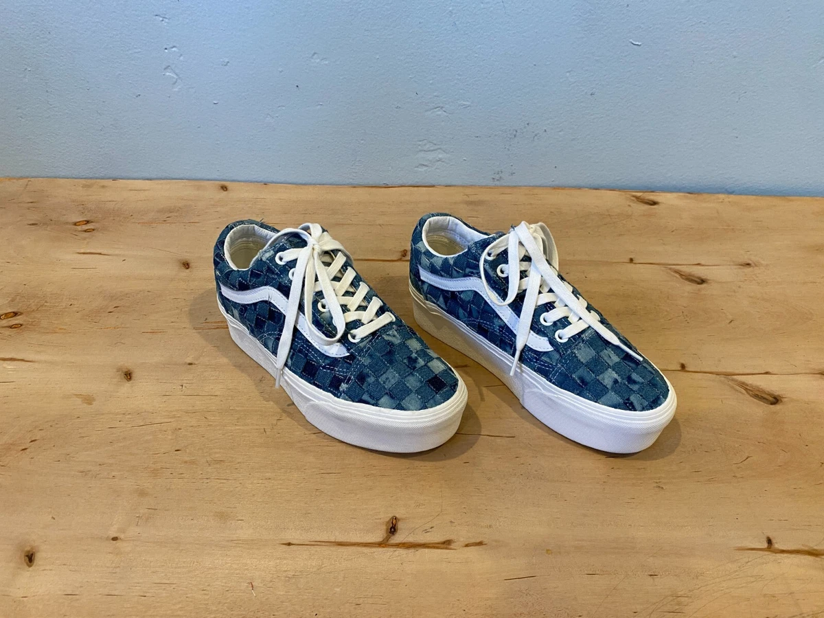 Vans Old Skool Stackform Sneaker , Woven Ocean Blue Fabric , Sz 7 | eBay