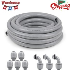1 inch 25ft Liquid-Tight Conduit and Connector Kit,Flexible