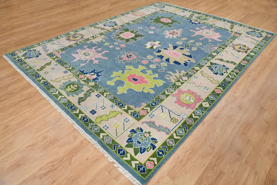 Oushak Rug Hand Knotted Rug Wool 8x10 Area rugs for living room Rug