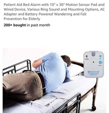 PATIENT AID PA-505B -N Bed Alarm Fall Prevention System - Monitor & Bed Pad