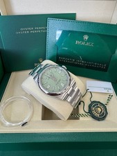 2026 Rolex Oyster Perpetual 124300 41mm Pistachio Green Dial Watch Box Papers