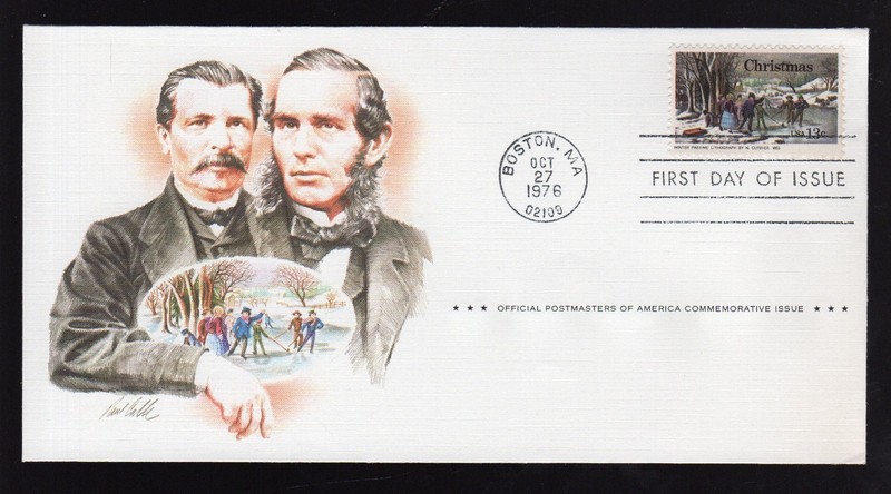 US FDC - Scott #1702 CHRISTMAS - Winter 13¢ "Postmasters of America" (1976)