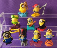 MINIONS - 8 figurine SET INTERO miniature + PORTACHIAVI - KINDER EGG 2015 FERRERO