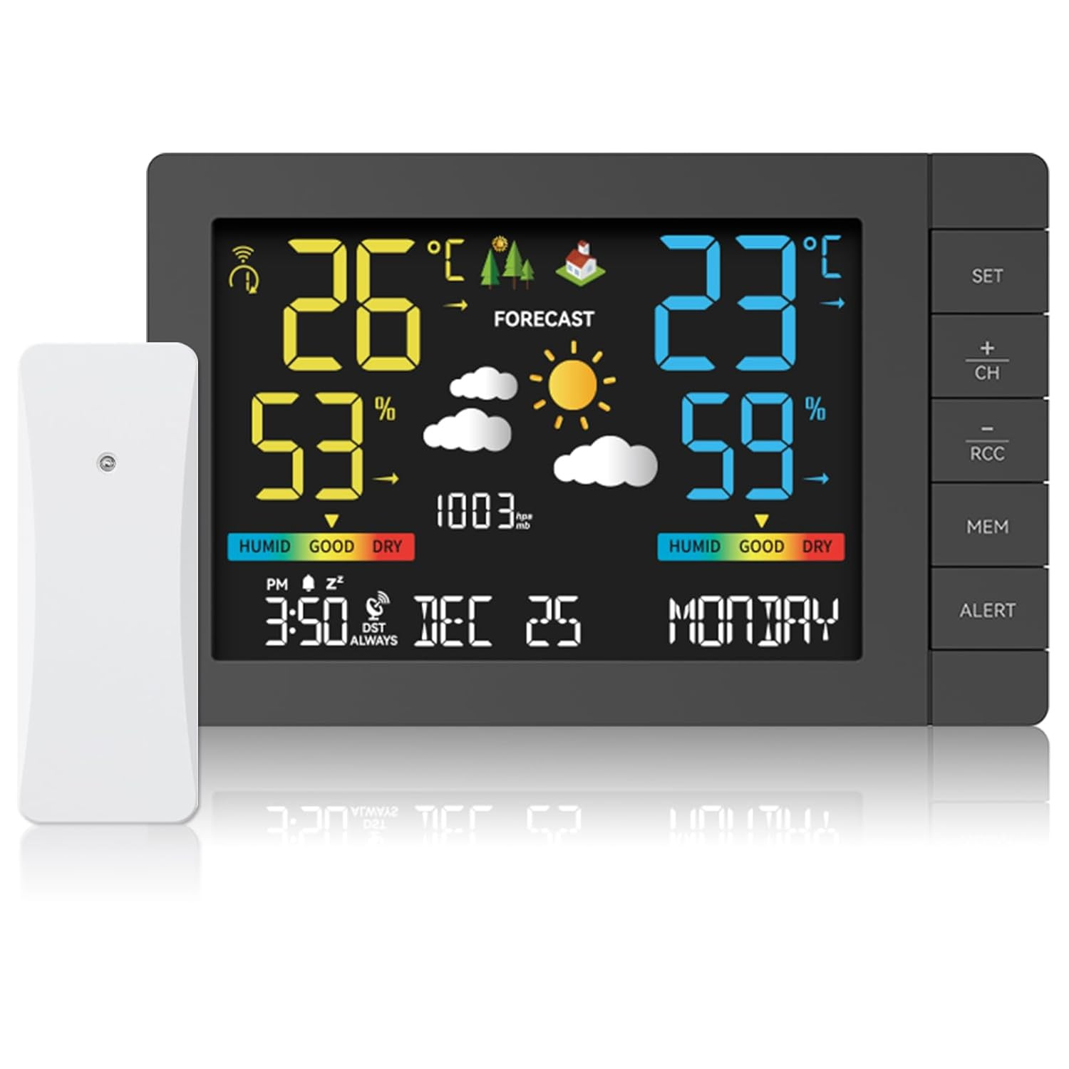 Stazione Meteorologica Digitale Wireless Barometro e Display Colori