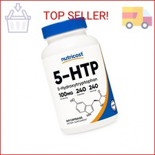 Nutricost 5-HTP 100mg, 240 Vegetarian Capsules 5-Hydroxytryptophan - Non-GMO 