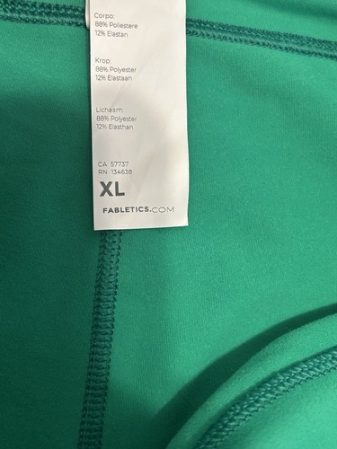 Fabletics Define Powerhold xL 12/14 Leggings Women Kelly Green Workout Cropped - Picture 6 of 7