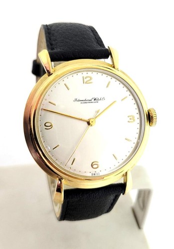 Vintage 18k Gold IWC SHAFFHAUSEN Winding Watch 1950s Cal 89 EXLNT* SERVICED