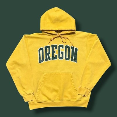 Vtg Champion Hoodie Oregon Ducks University y2k Sweatshirt Youth Medium Yellow