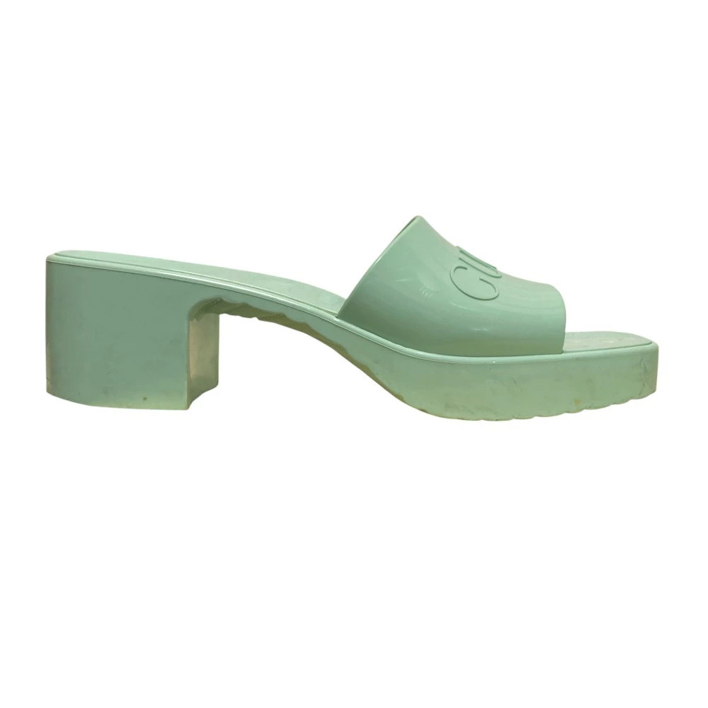 GUCCI Rubber Platform Sandals Approx. 25cm Mint Green Women's Luxs Brand Clothes thumbnail 5