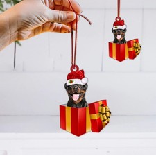 New Rottweiler Dog Merry Christmas Christmas Gift Ornament SO171