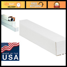 25-Pack Square Mailing Tubes 25"L x 3"W x 3"H - Corrugated Storage for Blueprint