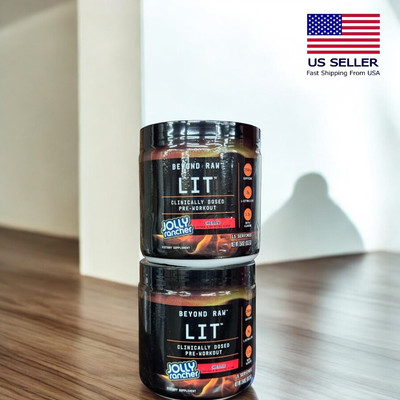 2 Pack: Beyond Raw LIT Jolly Rancher Cherry Pre-Workout Exp. 8/26