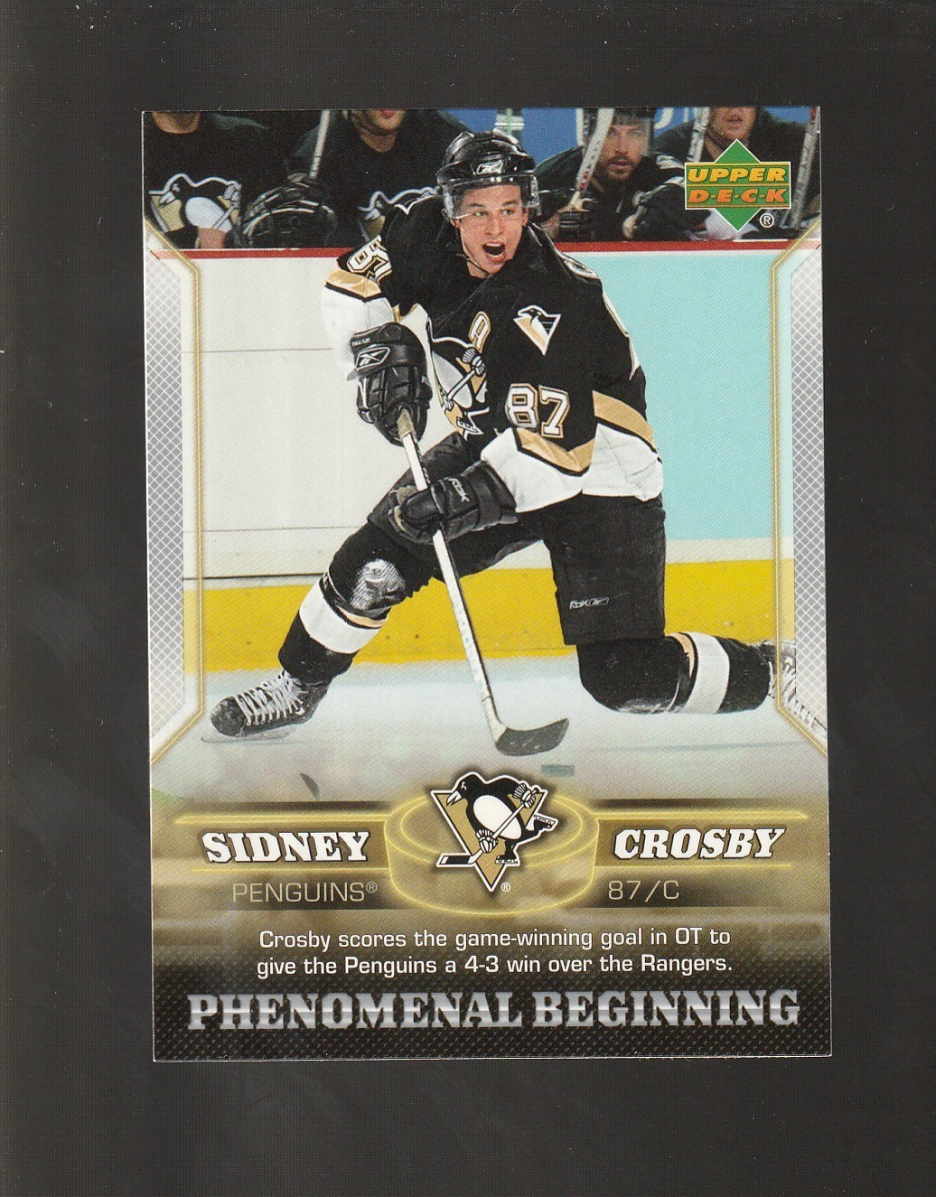 2005-06 UPPER DECK PHENOMENAL BEGINNING SIDNEY CROSBY # 17
