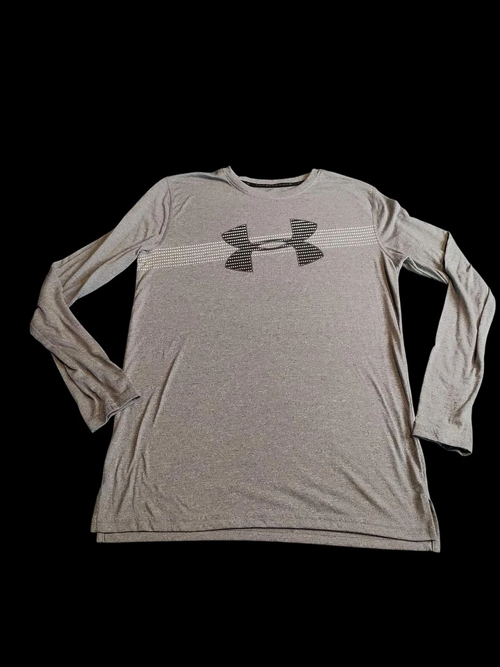 Under Armour Kids Long Sleeve Activewear Shirt, Gray - Image 3 of 4